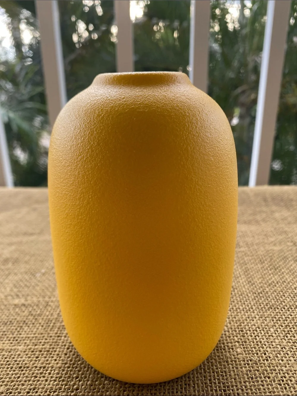 Matte Yellow Ceramic Decorative Vase  Orange peel 🍊 texture